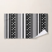 Motif rayé horizontal avec des étoiles (Serviette à main)