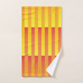 Motif rayé jaune orange (Serviette à main)