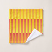 Motif rayé jaune orange (Gant de toilette)
