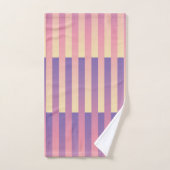 Motif rayé jaune violet rose (Serviette à main)