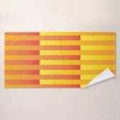 Motif rayé orange jaune (Serviette de bain)
