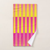Motif rayé orange jaune rose (Serviette à main)