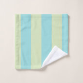 Motif rayé pastel doux - Citron Crème & Bernicle  (Gant de toilette)