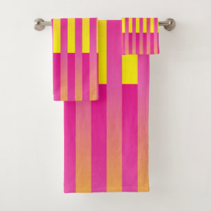 Motif rayé rose jaune orange