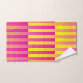 Motif rayé rose jaune orange (Serviette à main)