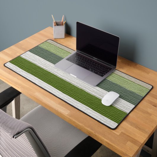 Motif rayé vert et crème (Bureau 2)