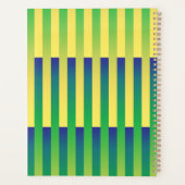 Motif rayé vert jaune bleu (Dos)