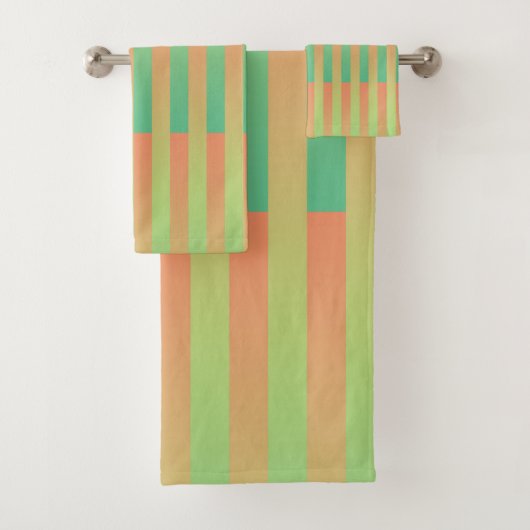 Motif rayé vert orange (En situation)
