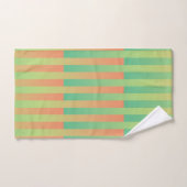 Motif rayé vert orange (Serviette à main)