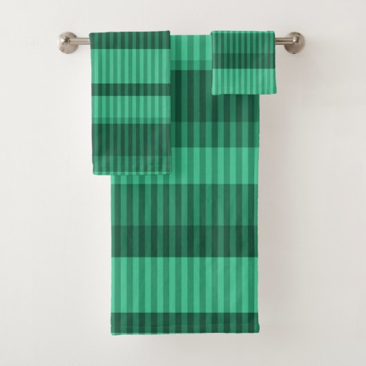 Motif rayé vertical avec nuances de vert (En situation)