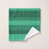 Motif rayé vertical avec nuances de vert (Gant de toilette)