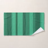 Motif rayé vertical avec nuances de vert (Serviette à main)