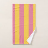 Motif rayé vertical rose et jaune vibrant (Serviette à main)