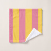 Motif rayé vertical rose et jaune vibrant (Gant de toilette)