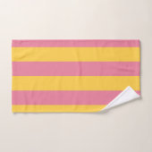 Motif rayé vertical rose et jaune vibrant (Serviette à main)