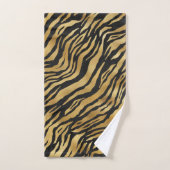 Motif rayure de tigre sarcelle or luxe (Serviette à main)
