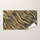 Motif rayure de tigre sarcelle or luxe (Serviette à main)