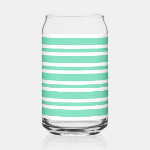 Motif rayures blanches Aquamarine