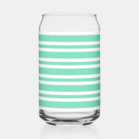 Motif rayures blanches Aquamarine (Recto)