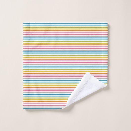 Motif Rayures Colorées (Gant de toilette)