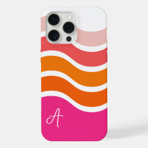 Motif rayures corail orange rose vif moderne