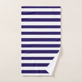 Motif rayures indigo et blanc (Serviette à main)