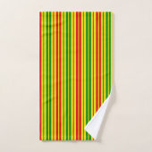Motif rayures jaune rouge vert   (Serviette à main)