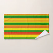 Motif rayures jaune rouge vert   (Serviette à main)