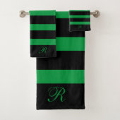 Motif rayures noir et vert (En situation)
