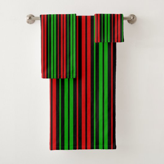 Motif rayures noir rouge vert (En situation)