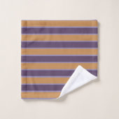 Motif rayures orange violet (Gant de toilette)