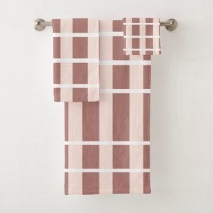 Motif Rayures Rose Brun