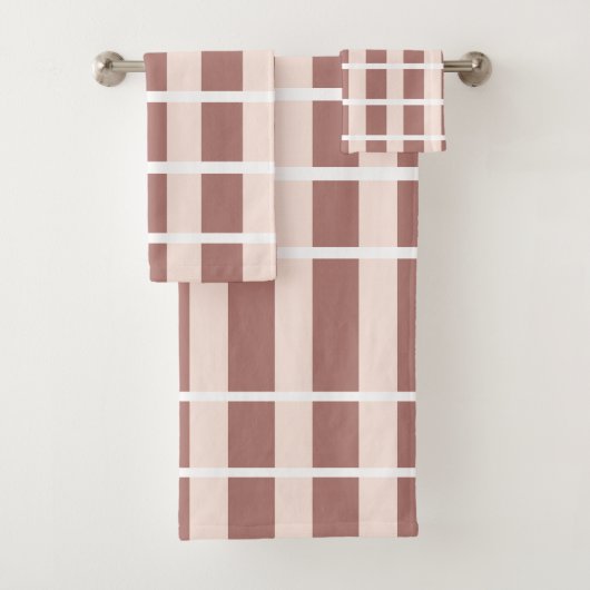 Motif Rayures Rose Brun (En situation)