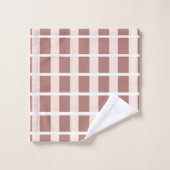 Motif Rayures Rose Brun (Gant de toilette)