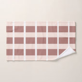 Motif Rayures Rose Brun (Serviette à main)