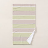 Motif rayures vert rose pastel moderne (Serviette à main)
