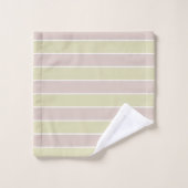 Motif rayures vert rose pastel moderne (Gant de toilette)