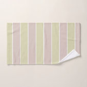 Motif rayures vert rose pastel moderne (Serviette à main)