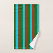 Motif rayures vert rouge bleu (Serviette à main)