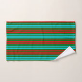 Motif rayures vert rouge bleu (Serviette à main)