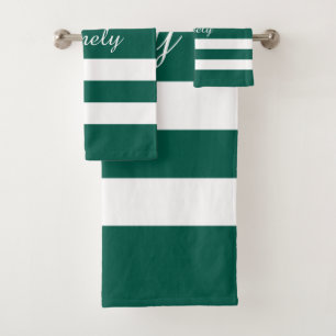 Motif rayures vertes blanches élégant moderne Nom
