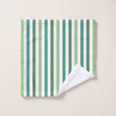 Motif rayures vertes modernes (Gant de toilette)