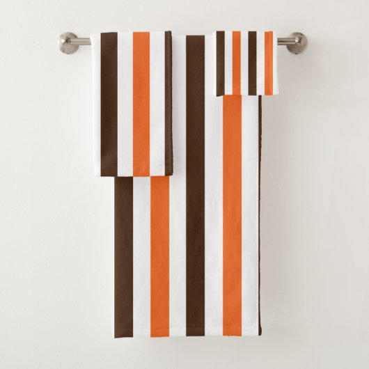 Motif rayures verticales orange marron (En situation)