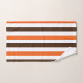 Motif rayures verticales orange marron (Serviette à main)