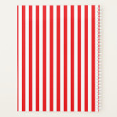 Motif rayures verticales rouges et blanches classi (Dos)