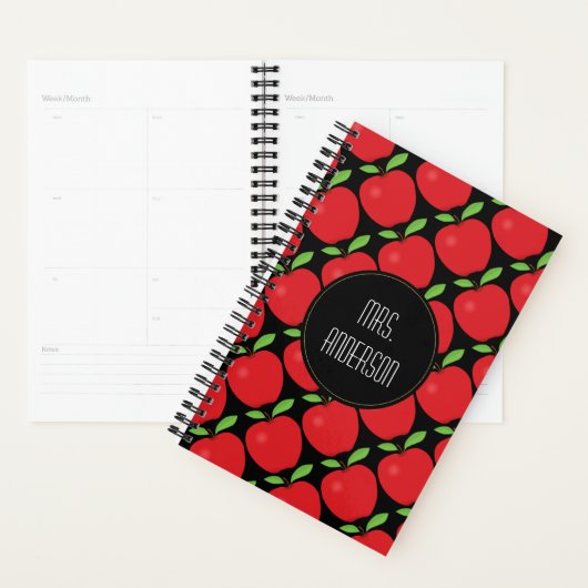 Motif Red Apple, enseignant personnalisé (Devant avec enveloppe)