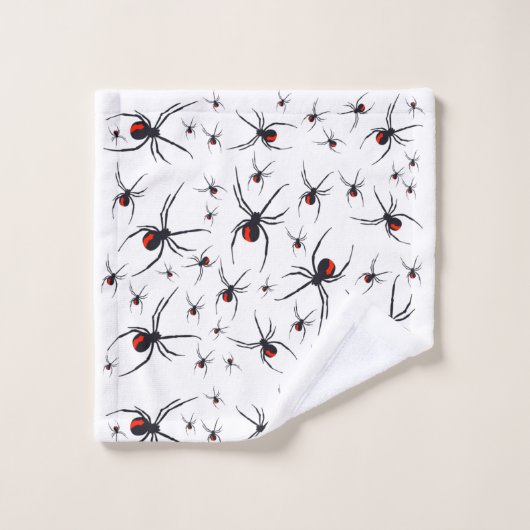 Motif Red & Black Spider (Gant de toilette)