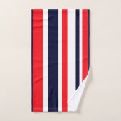 Motif Red Blue White Lines (Serviette à main)