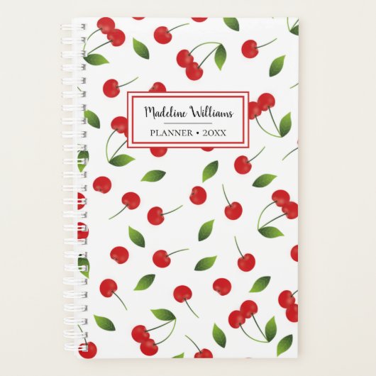 Motif Red Cherry | Planificateur personnalisé (Devant)