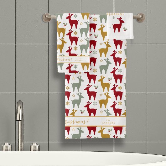 Motif Red Christmas Reindeer#12 ID1009
